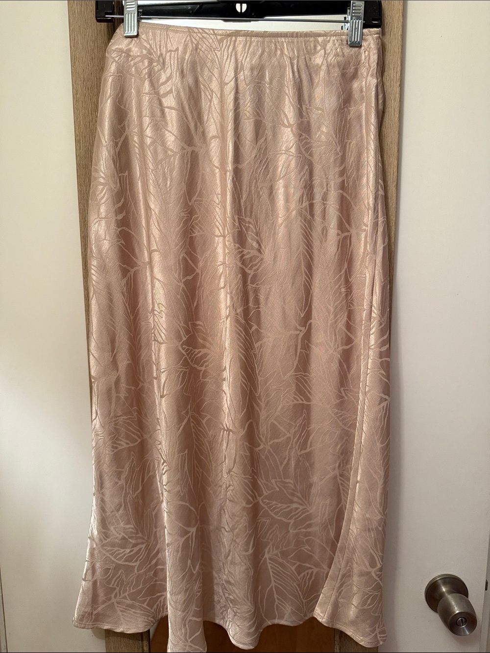Alfani Champagne Satin Maxi Skirt